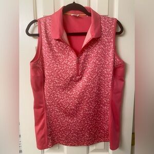 Callaway Sleeveless 1/4 Zip Golf Polo Tank Top Size Large